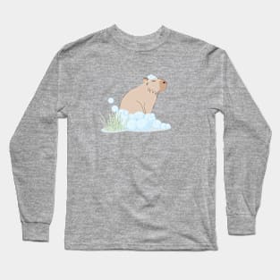 Capybara at the Spa Long Sleeve T-Shirt